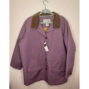 LL Bean Thinsulate Lined Barn Chore Field Jacket Corduroy Collar Sz 3X NWT